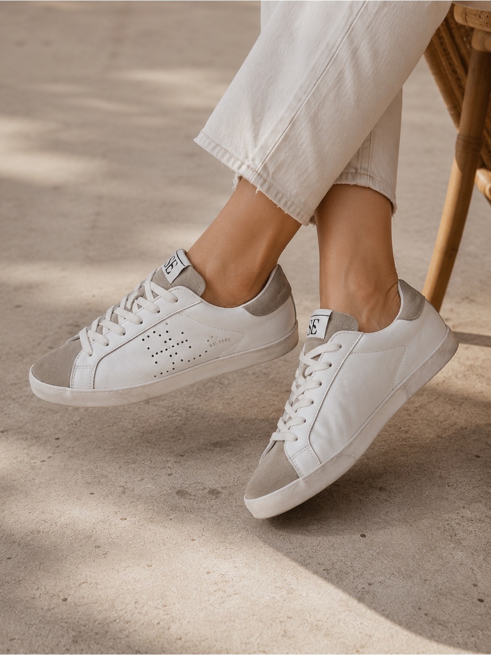 Sam Edelman White and Gray Casual Sneakers - Picture 12 of 12